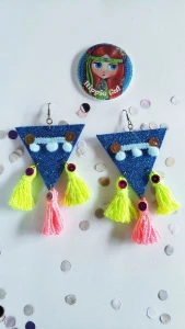 Brinco Tribal Carnaval - Artesanato e Personalizados