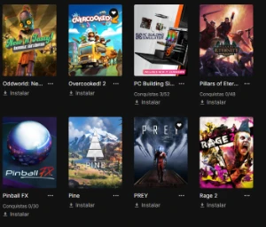 v Conta Epic Games com 79 jogos (GTA 5 , Watch Dogs 2, etc)
