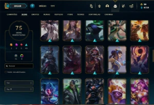 Mestre com 135 Champs e 75 Skins ( 15 PDL ) - League of Legends LOL
