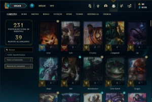 Mestre com 135 Champs e 75 Skins ( 15 PDL ) - League of Legends LOL