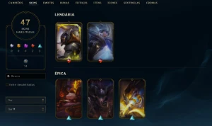 Conta League of Legends Full Acesso - 79 Champs e 47 Skins LOL