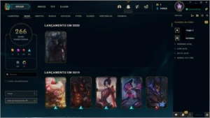 CONTA DIAMOND 4 266 SKINS - League of Legends LOL