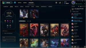 Conta league of legends 153 skins full champ LOL