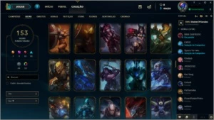 Conta league of legends 153 skins full champ LOL