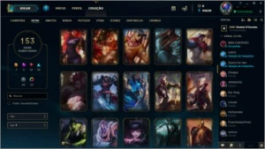 Conta league of legends 153 skins full champ LOL