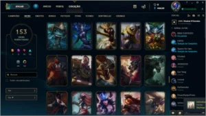 Conta league of legends 153 skins full champ LOL