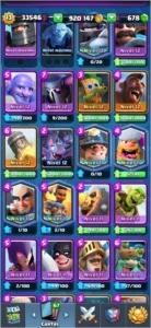 CLASH ROYALE 6k TROFÉUS, 900K GOLD, CARTAS NO FULL