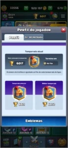 CLASH ROYALE 6k TROFÉUS, 900K GOLD, CARTAS NO FULL