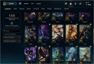 Conta ouro 2 com 39 champs e 7 skins ( MAIN TOP ) - League of Legends LOL