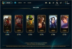 Conta Unranked com 34 Skins e 73 Champs ( MAIN ADC ) - League of Legends LOL
