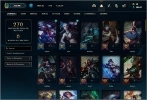 Conta Unranked com 34 Skins e 73 Champs ( MAIN ADC ) - League of Legends LOL