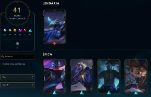 Conta Lol Bronze, 6 Skins, 1 Lendária, Upada na Mão, Lvl 31 - League of Legends