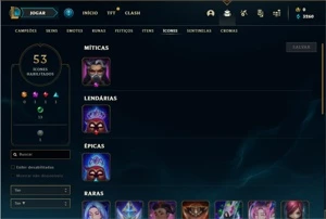Conta ouro 4 com 27 Champs e 7 Skins - League of Legends LOL