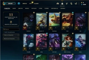 Conta ouro 4 com 27 Champs e 7 Skins - League of Legends LOL