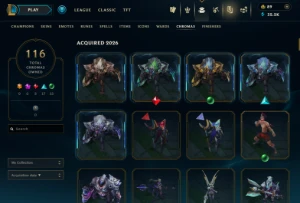 Conta League of Legends (BR) 225 skins - Full acesso. LOL