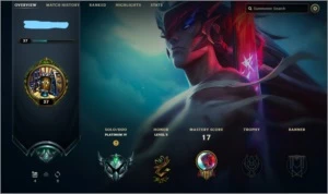 Conta unranked (Ex platina 4) email verificado - League of Legends LOL