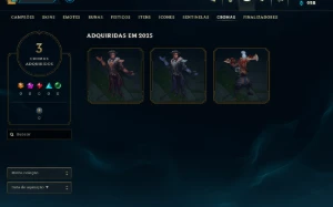 [Entrega Automática] Conta Lol Prata, 60 Skins, 3 Lendárias - League of Legends