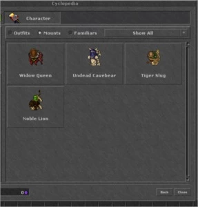 Vendo conta tibia - KNIGHT 230 com addons e montarias raras.