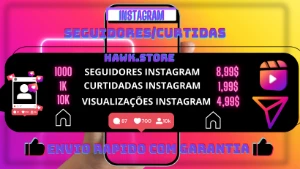 Instagram /Seguidores/Crutidas/Visualizações/ (Mundial) - Redes Sociais