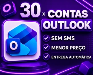 30X Contas Email Outlook/Hotmail + Entrega Imediata Não Prec - Emails