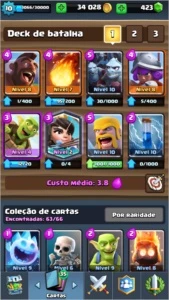 Conta nível 10 Arena lendaria (9 lendárias) - Clash Royale