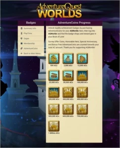 Conta top aqw member até 2029 - Adventure Quest World