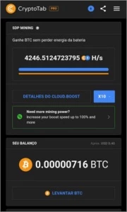 Contas Vitalícias CryptoTab Mineração Bitcoin - Outros