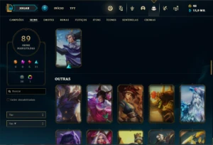 Conta prata 3 com 135 Champs e 89 Skins + 6 Vitoriosas - League of Legends LOL