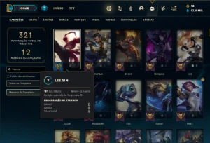 Conta prata 3 com 135 Champs e 89 Skins + 6 Vitoriosas - League of Legends LOL