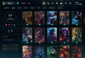 Conta prata 3 com 135 Champs e 89 Skins + 6 Vitoriosas - League of Legends LOL