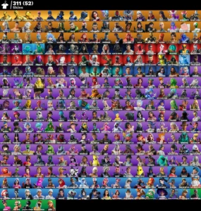 Conta de fortnite com salve o mundo antigo e 311 skins