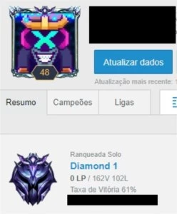 Conta LoL Diamante 1 com RP/E - League of Legends