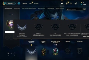 Conta prata 4 com 28 Champs e 3 Skins + 1 Ultimate - League of Legends LOL