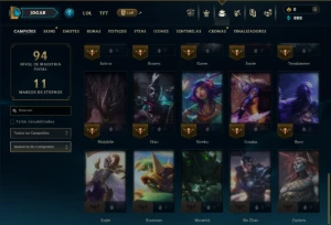 Ferro 3 com 40 Champs e 6 Skins - League of Legends LOL