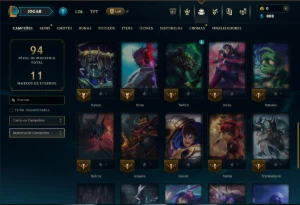 Ferro 3 com 40 Champs e 6 Skins - League of Legends LOL