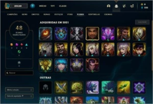 Conta ouro 4 com 5 skins e 34 champs - League of Legends LOL
