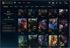 Conta ouro 4 com 5 skins e 34 champs - League of Legends LOL
