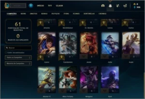 Conta ouro 4 com 5 skins e 34 champs - League of Legends LOL