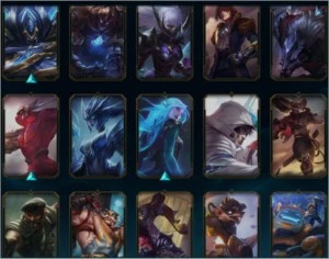 Conta LOL NVL 410 com todos os campeões/Ouro, 124 skins - League of Legends