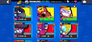 Conta brawl stars antiga de 2020 com 3 lendários e Gigi.
