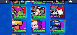 Conta brawl stars antiga de 2020 com 3 lendários e Gigi.