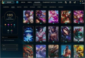 Conta Lol Plat1 Varias Skins E icones - League of Legends