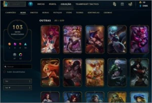 Conta Lol Plat1 Varias Skins E icones - League of Legends