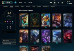 Vendo conta lol plat IV (195 skins, todos champs) - League of Legends