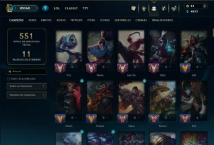 Unranked com 140 Champs e 136 Skins ( MID / JG ) - League of Legends LOL