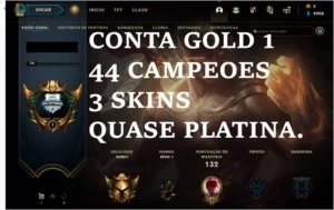 CONTA LOL GOLD 1 - League of Legends