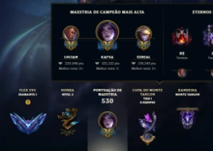 Conta League Of Legends Diamante 1 313 Skins LOL