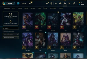 Conta diamante 3 com 40 Champs e 8 Skins - League of Legends LOL