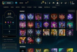 Conta diamante 3 com 40 Champs e 8 Skins - League of Legends LOL