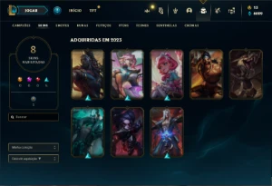 Conta diamante 3 com 40 Champs e 8 Skins - League of Legends LOL